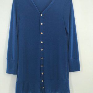 Blue Leo Rosi Medium Button cardigan NWOT